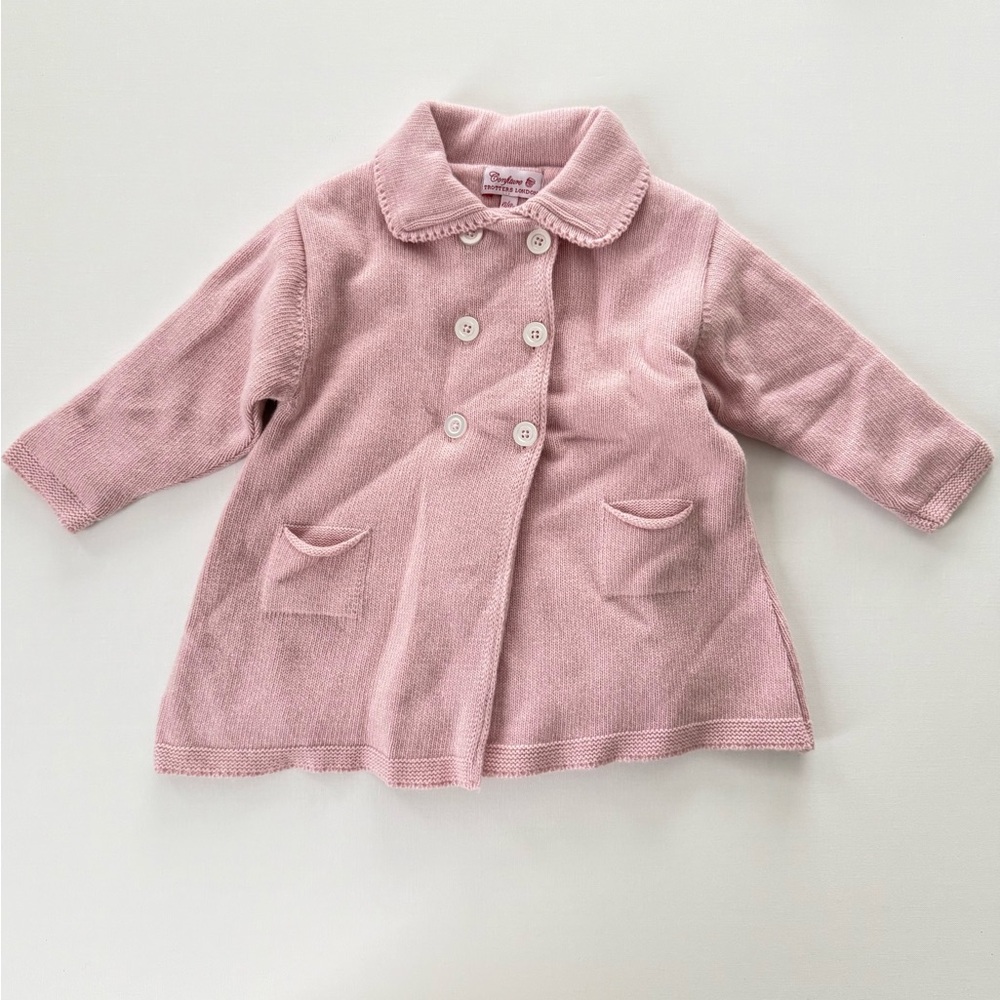 Trotters Soft Pink Kids Pea Coat